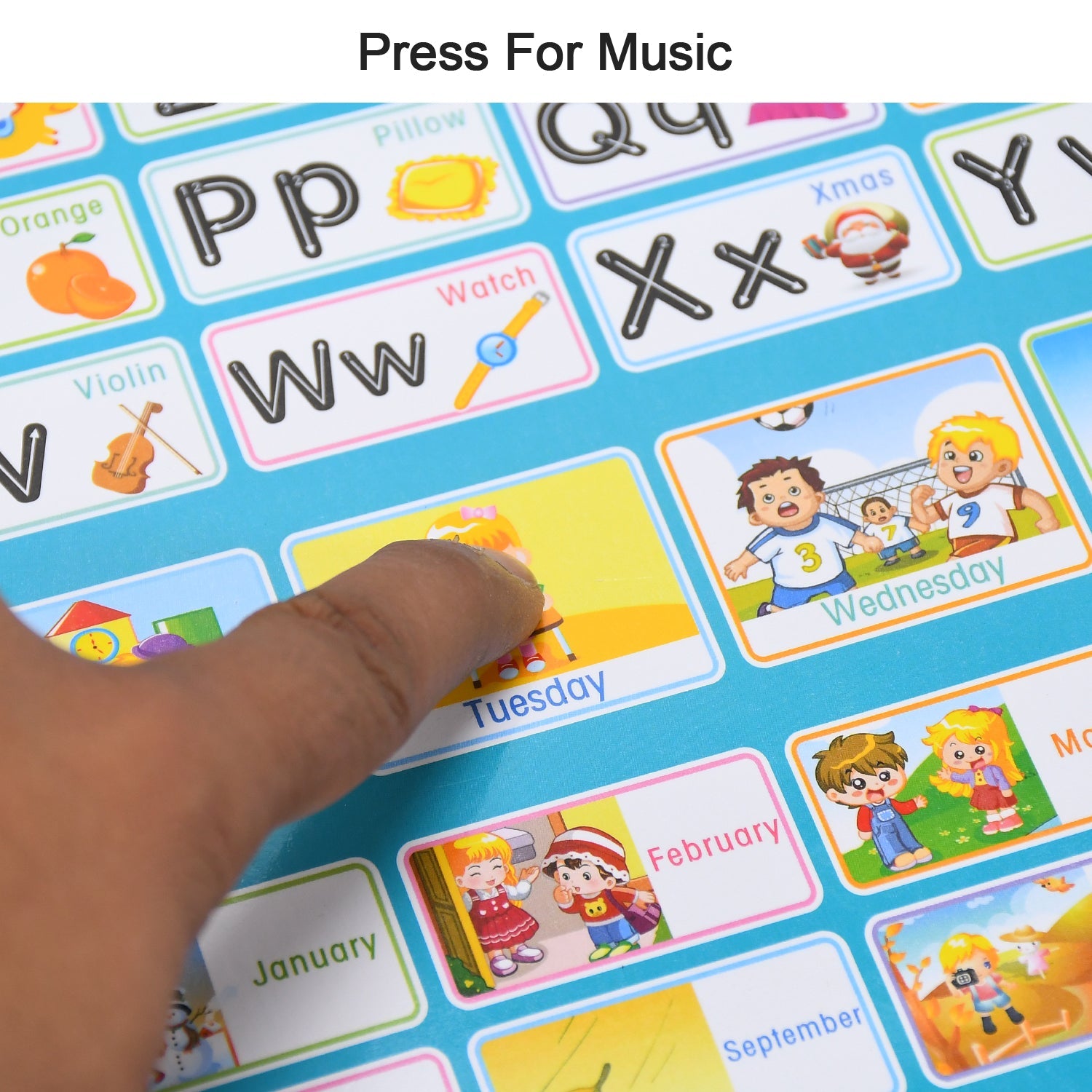 4602 Learning Board 2in1 - Educational PAD for Kids Musical Board for Alphabet ABC Learning Toy Play Mat & Drawing with One Doodle Pen DeoDap 4602 Learning Board 2in1 - Educational PAD for Kids Musical Board for Alphabet ABC Learning Toy Play Mat & Drawing with One Doodle Pen DeoDap